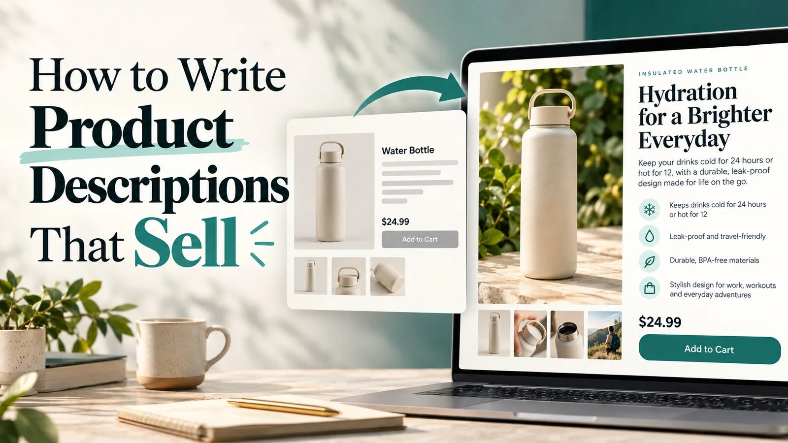 Online product description designed to help an ecommerce listing convert